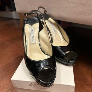 Black Patent Jimmy Choo Nova Pumps